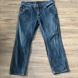 Caterpillar Men's Straight Jeans in Dark Blue Denim